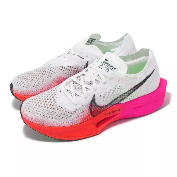 Nike Wmns ZoomX Vaporfly Next% 3 FK White Crimson Pink Women Size 5 / HF4995-100 - Picture 1 of 11